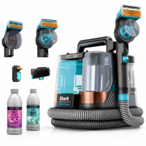 Shark StainStriker HairPro Portable Carpet & Upholstery Cleaner, Pet Stain & Odor Remover, 4 Tools, Self-Cleaning Spot Cleaner for Carpets, Rugs, Couches & Cars, Deep Clean Pet + OXY Solutions, Copper