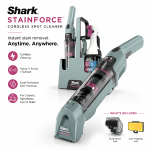Shark StainForce Cordless Spot Cleaner, Portable Handheld Carpet & Upholstery Cleaner with Dual-Activated OXY Spray Formula, for Pet Urine & Odors, Car Seats, Stairs, Couches, Indoor & Outdoor