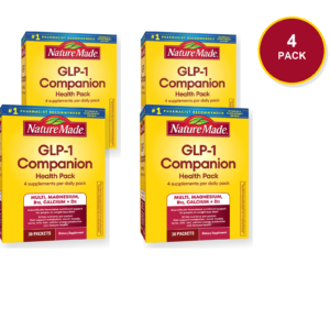 Nature Made GLP-1 Companion Health Pack, Nutritional Support for Weight Loss Diets - 4 Packs (120 ct)